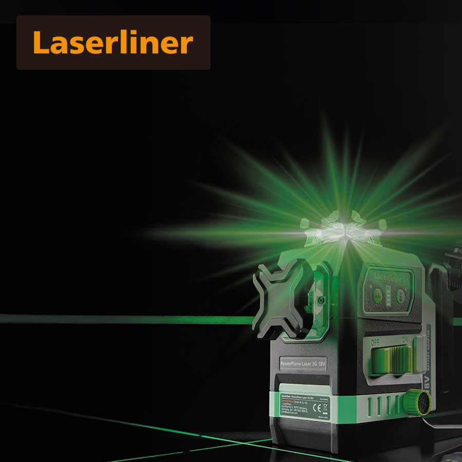 グリーンレーザー墨出し器|パワープレーンレーザー3Gマルチ18V|Linerliser